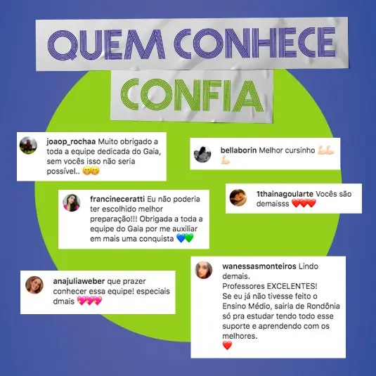 Quem Conhece Confia - Depoimentos